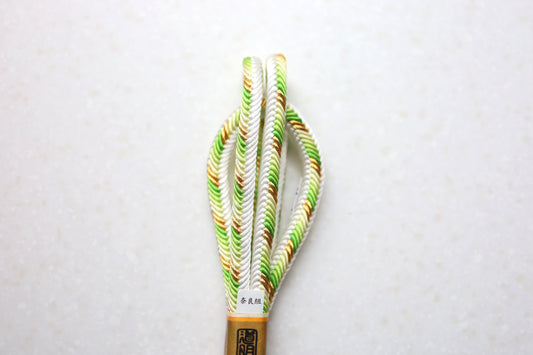 奈良組「丸胡蝶」鶸色〈帯締め〉