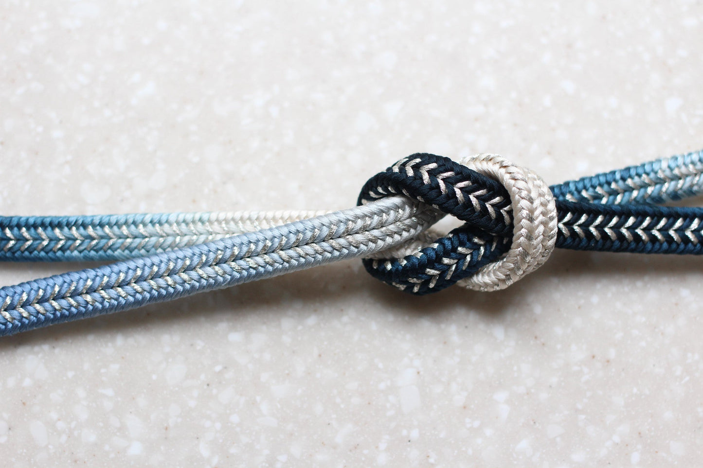 Crown set "Nami-no-o" navy blue / blue (silver thread) <Obijime>