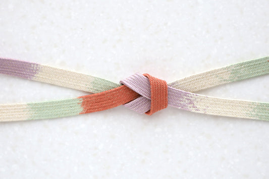 高麗組「朱・薄藤」〈帯締め〉