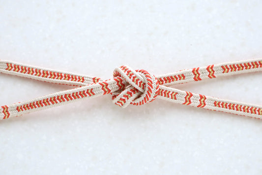 御岳組「糸竹」白鼠〈帯締め〉