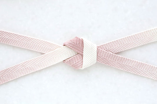 笹浪組 大暈し「薄梅鼠」〈帯締め〉1月頒布品