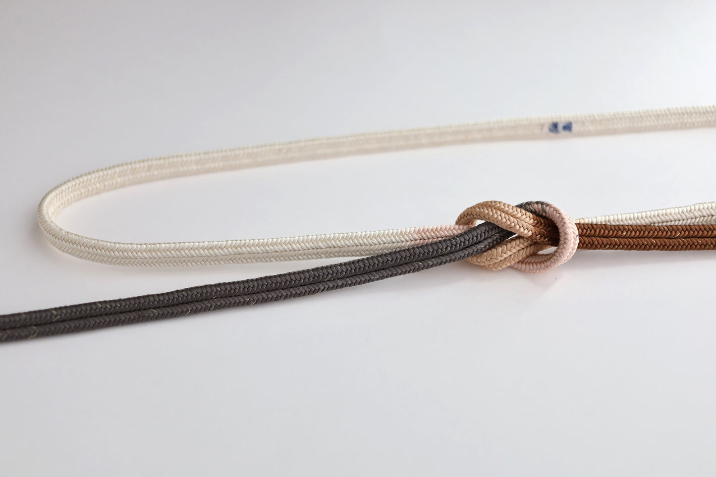 Crown set both ends brown/vermillion <Obijime>