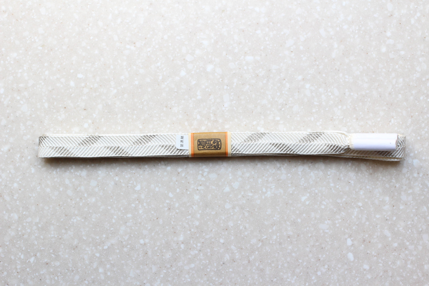 笹浪組 白銀 旭光柄〈帯締め〉