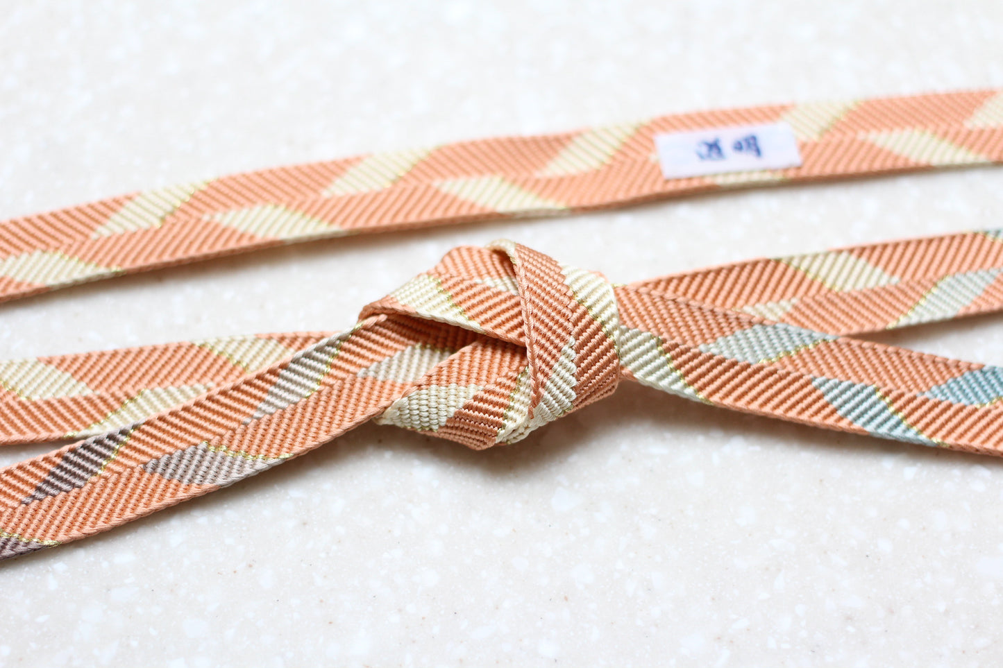 笹浪組「五雲」朱(青・墨暈し)〈帯締め〉