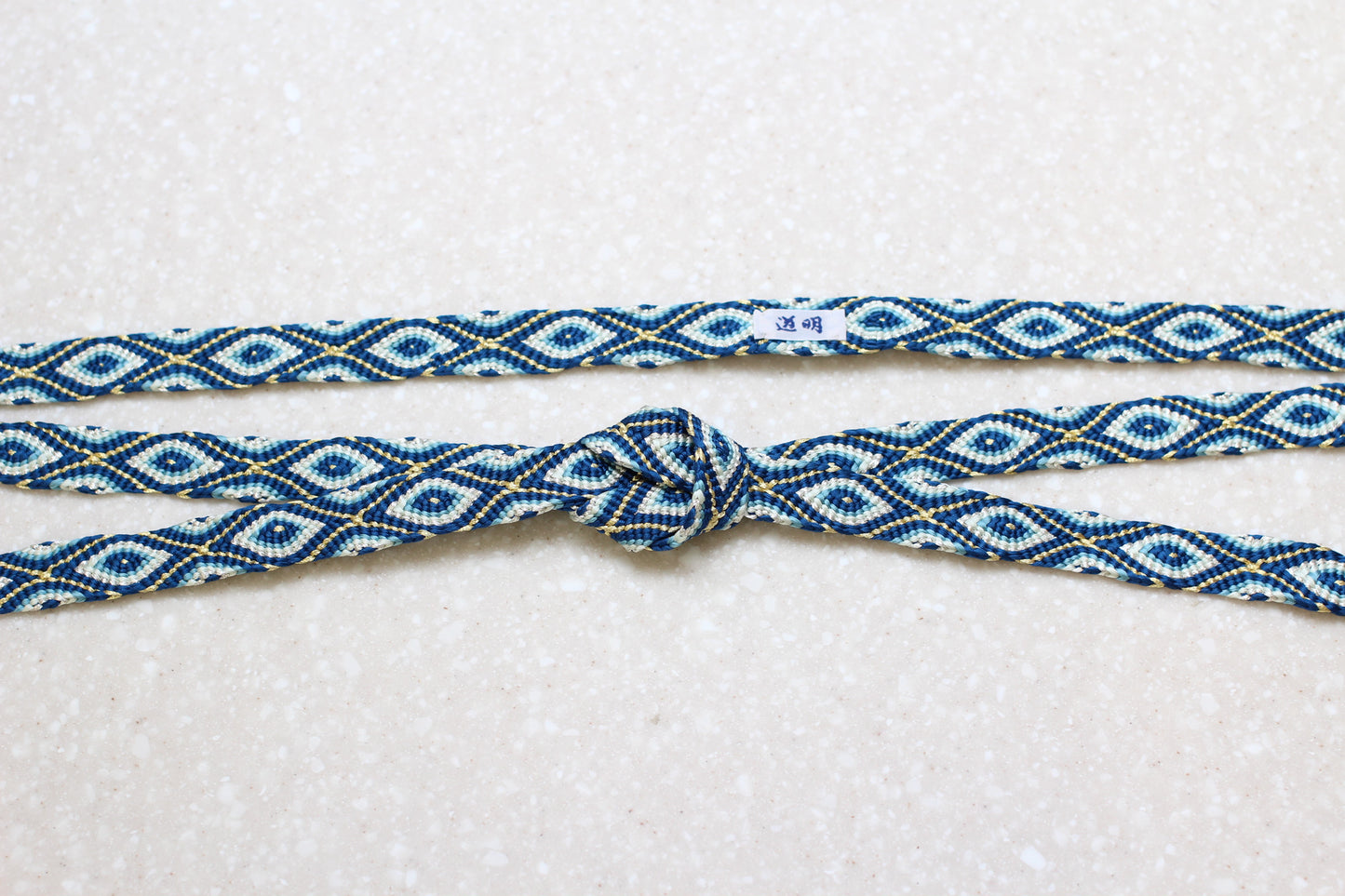 唐組「幡垂飾」縹〈帯締め〉