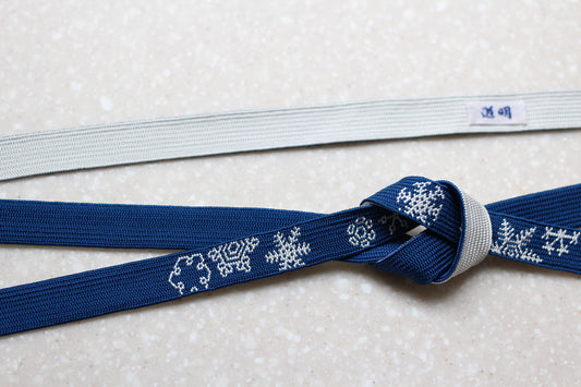 Korai-gumi Twilled Sekka-zu - "Snowflakes" regular <Obi-jime>
