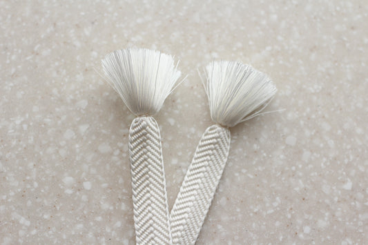 笹浪組 男性用羽織紐 白