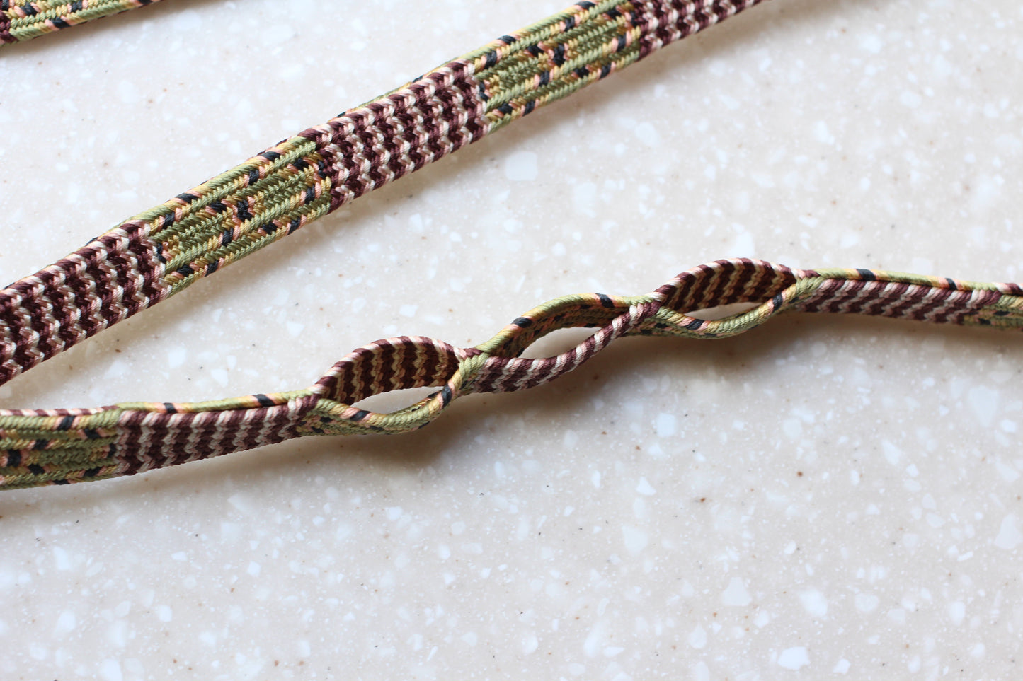 四間二枚組「戸帳」本科(緑)〈帯締め〉