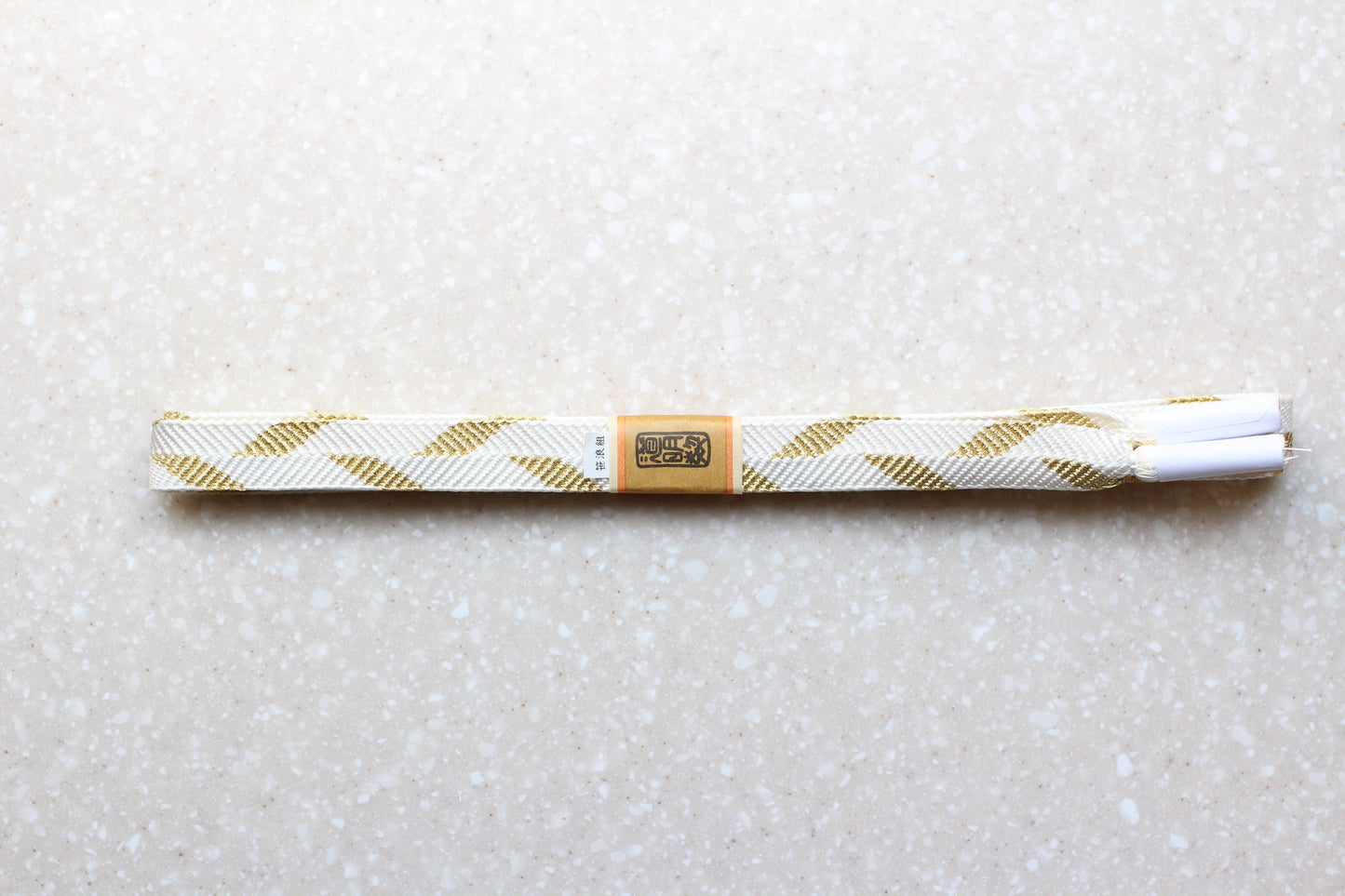 笹浪組 白金 旭光柄〈帯締め〉