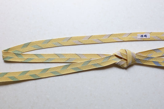 笹浪組「五雲」黄色(青・緑暈し)〈帯締め〉
