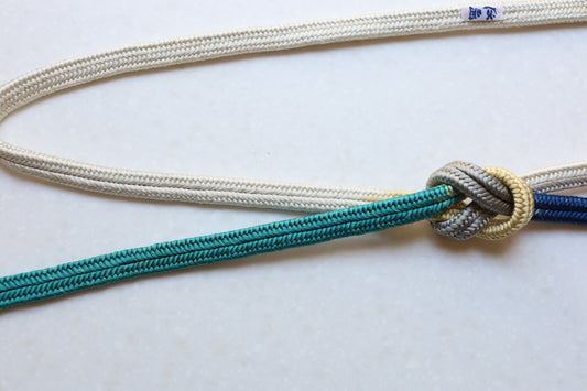 冠組 両手先段 青・青緑〈帯締め〉