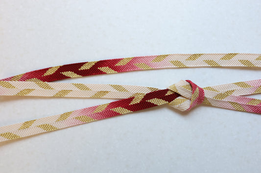 笹浪組「曙光」臙脂〈帯締め〉