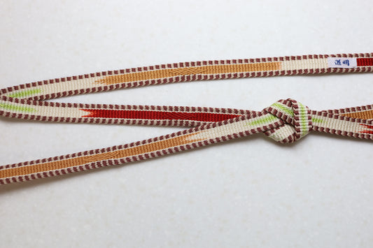 鎌倉組「三井寺」臙脂・山吹〈帯締め〉