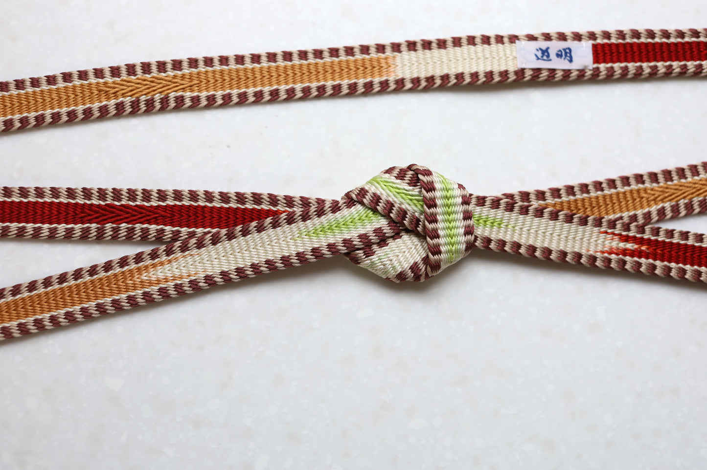 鎌倉組「三井寺」臙脂・山吹〈帯締め〉