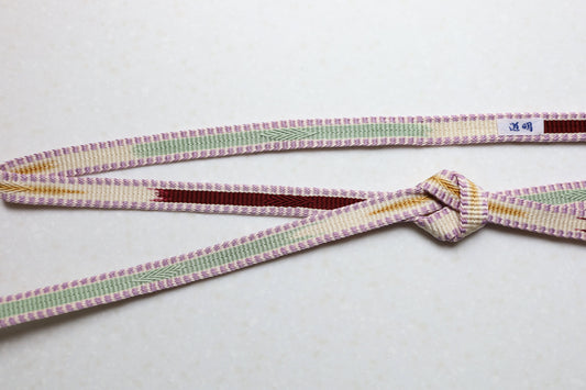 鎌倉組「三井寺」蘇芳・裏葉〈帯締め〉