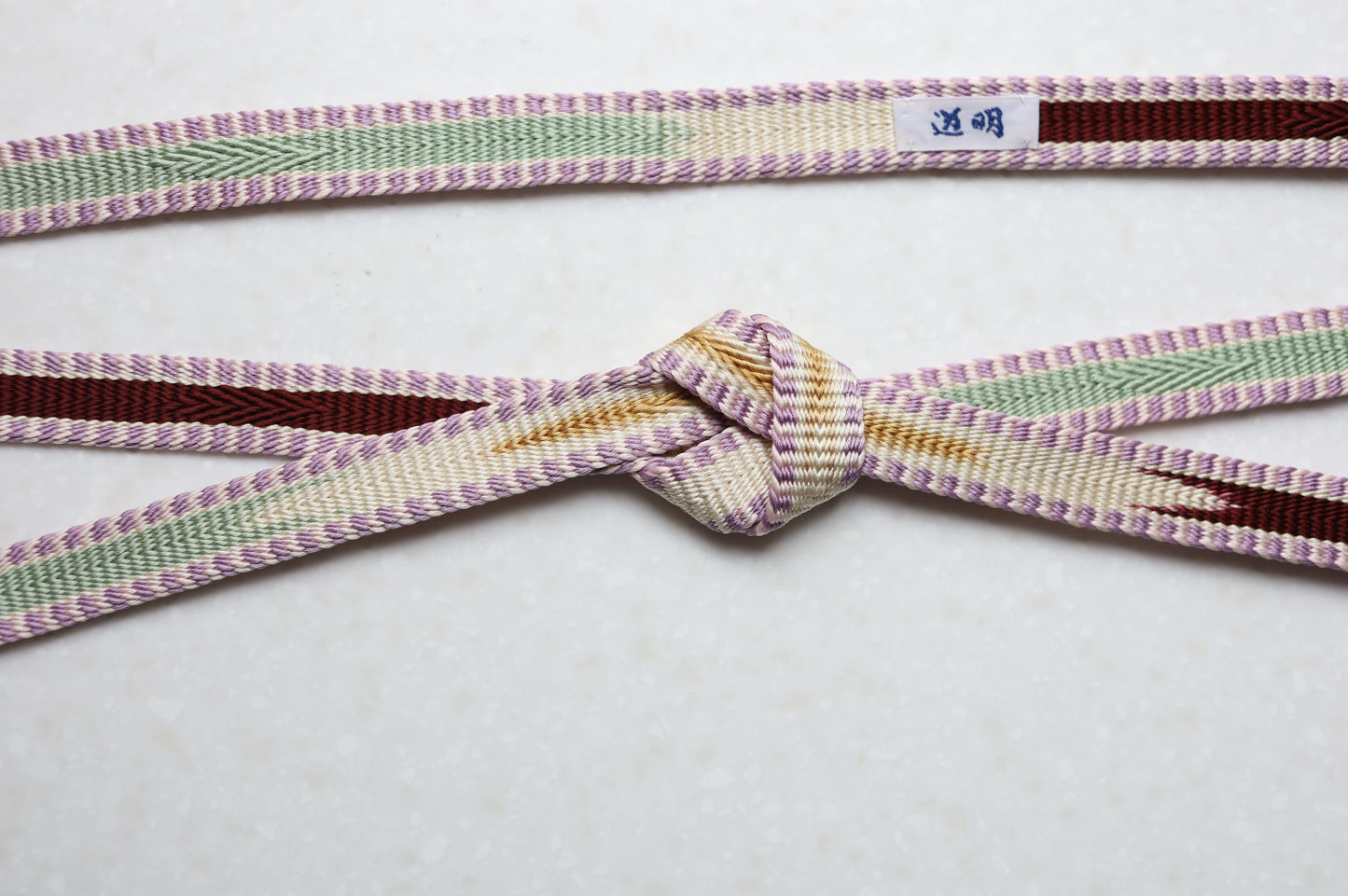 鎌倉組「三井寺」蘇芳・裏葉〈帯締め〉