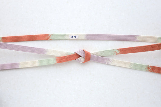 高麗組「朱・薄藤」〈帯締め〉