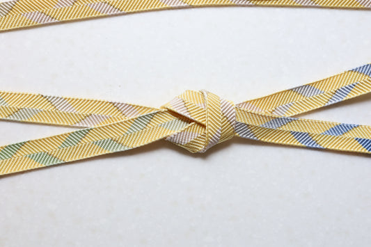 笹浪組「五雲」黄色〈帯締め〉