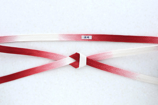 笹浪組　大暈し「臙脂」〈帯締め〉11月頒布品