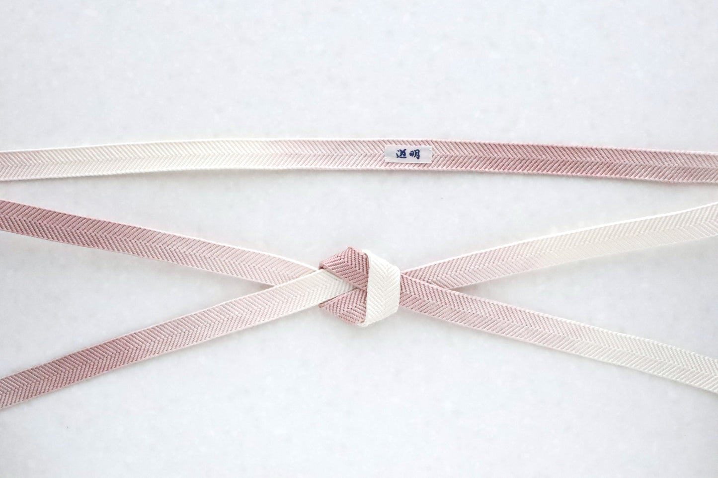 笹浪組　大暈し「薄梅鼠」〈帯締め〉1月頒布品