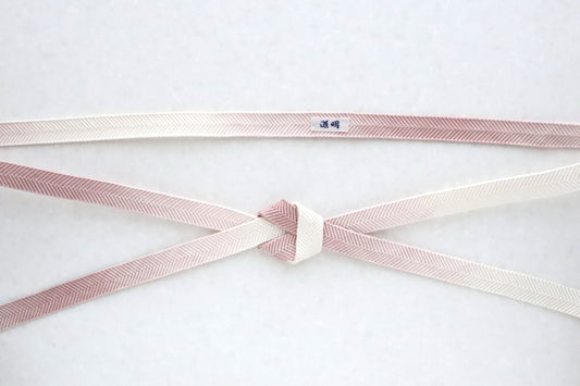 笹浪組 大暈し「薄梅鼠」〈帯締め〉1月頒布品