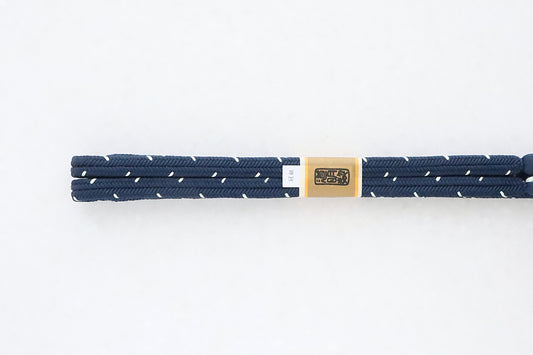 冠組　ごま柄　藍色地に白緑柄〈帯締め〉3月頒布品