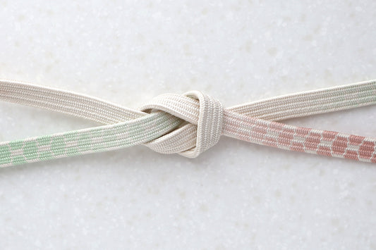 亀甲組　二色暈し　紅・緑〈帯締め〉4月頒布品