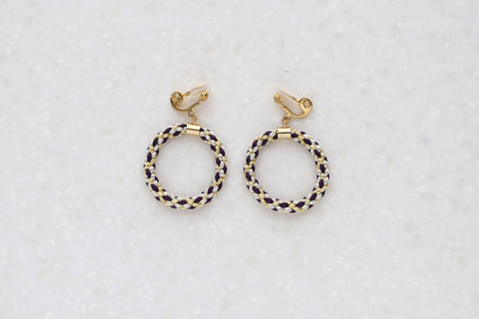 丸八つ組 ピアス・イヤリング ロイヤルパープル〈アクセサリー〉