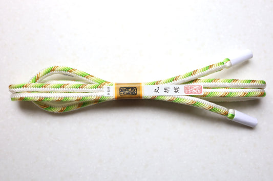 奈良組「丸胡蝶」鶸色〈帯締め〉