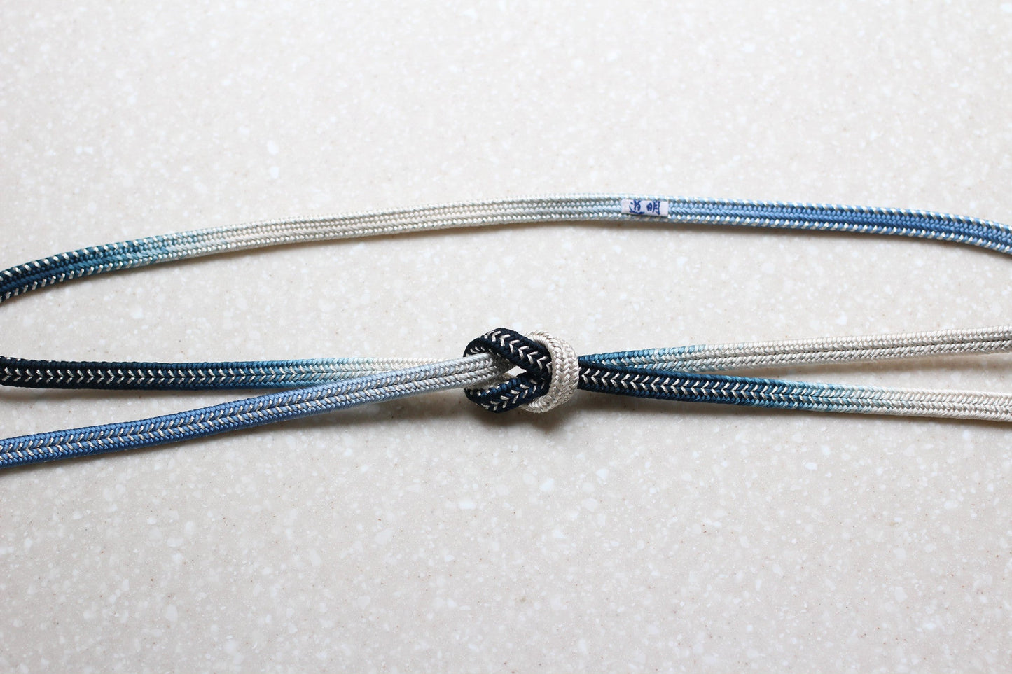 Crown set "Nami-no-o" navy blue / blue (silver thread) <Obijime>