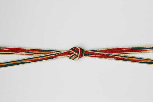 鎌倉組「浮糸」錆朱・緑〈帯締め〉