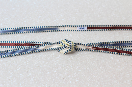 鎌倉組「三井寺」納戸・小豆〈帯締め〉