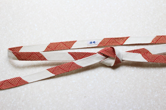 地内記組「西海波」赤〈帯締め〉