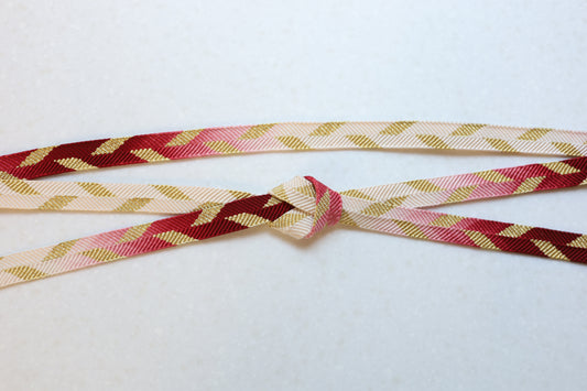 笹浪組「曙光」臙脂〈帯締め〉