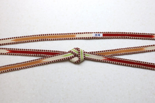 鎌倉組「三井寺」臙脂・山吹〈帯締め〉