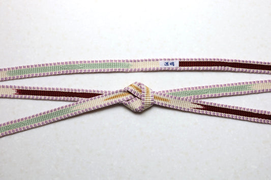 鎌倉組「三井寺」蘇芳・裏葉〈帯締め〉