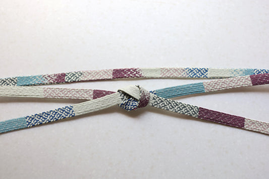 新高麗組 青・紫〈帯締め〉