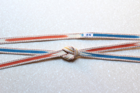 鎌倉組「三井寺」洗朱・青〈帯締め〉