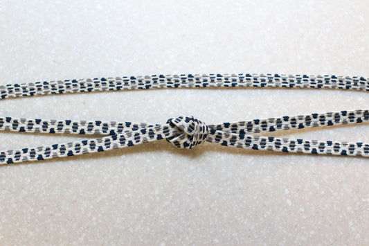 Tortoiseshell set navy blue (silver thread) <Obi-jime>
