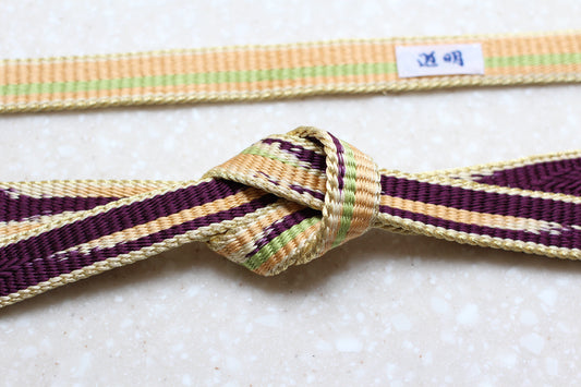 鎌倉組「浮糸」紫・緑〈帯締め〉