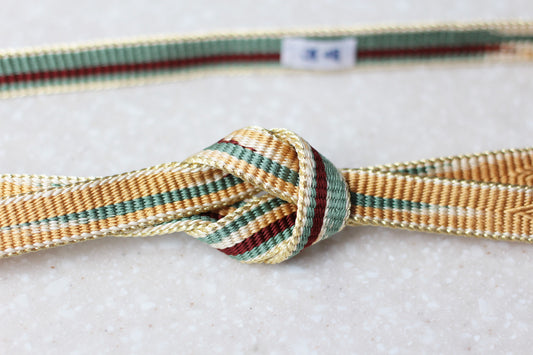 鎌倉組「浮糸」茶・緑〈帯締め〉