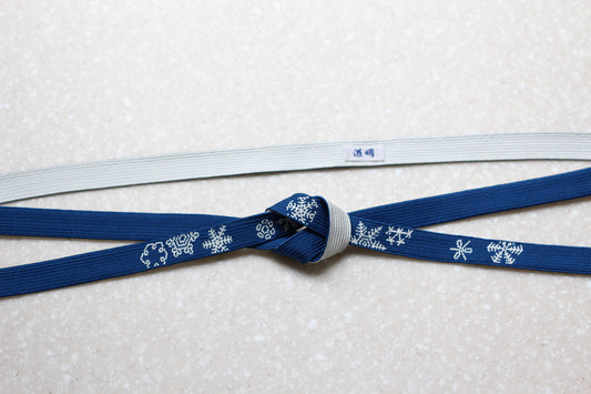 Korai-gumi Twilled Sekka-zu - "Snowflakes" regular <Obi-jime>