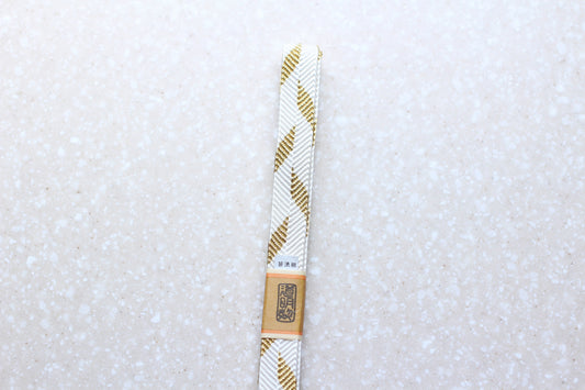 笹浪組 白金 旭光柄〈帯締め〉