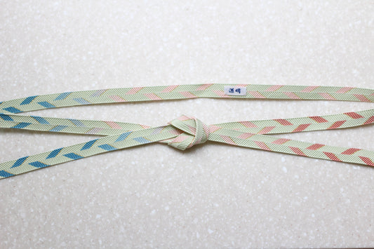 笹浪組「五雲」薄緑(紅・青暈し)〈帯締め〉